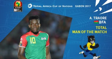 تراورى نجم بوركينا فاسو أفضل لاعب فى مباراة الكاميرون