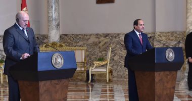 بالصور.. السيسي يشيد بالتعاون الثنائى بين مصر وبيلاورسيا