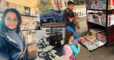 القراءة للجميع أو "الثقافة دليفرى".. محمد وهدير يصنعان أول "عجلة" لبيع الكتب تحت عنوان "books bike".. البداية فى التجمع الخامس لتجنب المضايقات.. الأطفال هم الهدف.. والقومى للمرأة يشيد بالمبادرة