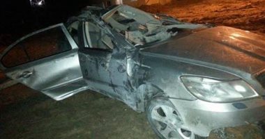 مصرع شخص وإصابة 3 فى حادث انقلاب سيارة بكفر الشيخ