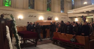 تشييع جنازة الكاتب يوسف الشارونى من كنيسة قصر الدوبارة