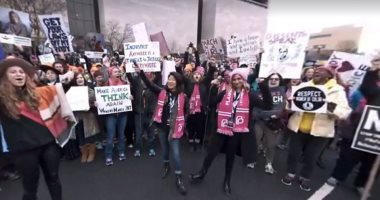 شاهد أول فيديو بتقنية 360 درجة لمسيرة النساء ضد "ترامب"