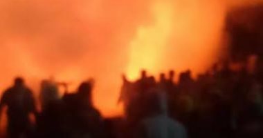 حريق هائل يلتهم مزرعة داوجن بالحامول في كفر الشيخ