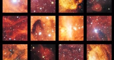 صورة مجمعة من 2 مليار صورة لمجرتى "Cat’s Paw" و"Lobster nebulae"