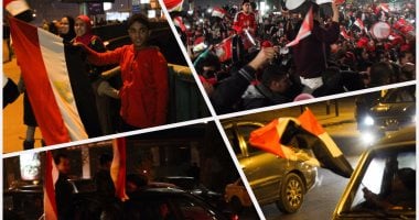وسط البلد تتزين بالأعلام المصرية احتفالا بفوز المنتخب الوطنى