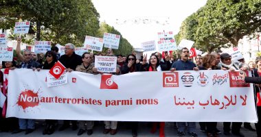 بالصور.. مظاهرات فى تونس ضد عودة الإرهابيين من بؤر التوتر