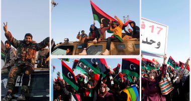 آلاف الليبيين يشاركون قوات الجيش فى إحياء الذكرى السادسة للثورة