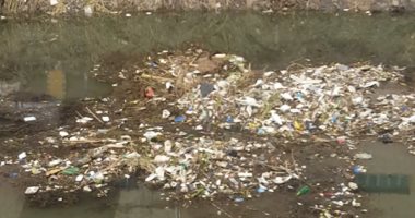 بالصور.. تراكم القمامة بترعة البحر الصغير بالجمالية فى الدقهلية