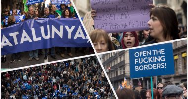 مظاهرة حاشدة فى إسبانيا للمطالبة باستقبال أعداد أكبر من المهاجرين