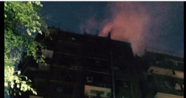 بالصور.. مدخنة تسبب فى نشوب حريق ببناية سكنية مطلة على كورنيش شبرا
