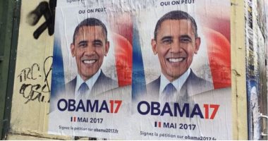 بالصور.. حملة ساخرة تدعو لانتخاب أوباما رئيسا لفرنسا