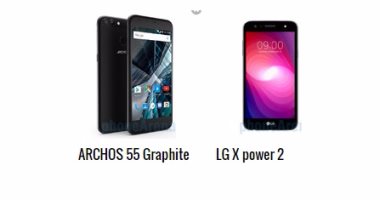 بالمواصفات.. أبرز الفروق بين هاتفى LG X power 2 وARCHOS 55 Graphite