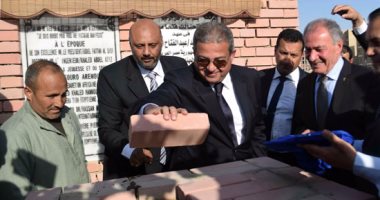 بالصور.. وزير الرياضة يشهد مراسم وضع حجر الأساس لمقر اتحاد اليد الجديد