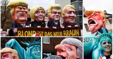 تمثال الحرية يقطع رأس "ترامب" فى كرنفال "روز" بألمانيا