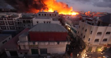 حريق هائل بمغسلة مستشفى السنبلاوين العام فى الدقهلية