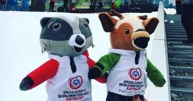 "لارا ولويس" فى استقبال أبطال أولمبياد الخاص بدورة الألعاب الشتوية