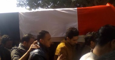 جنازة عسكرية لتشييع الشهيد "محمود أحمد إبراهيم" فى مسقط رأسه بالشرقية
