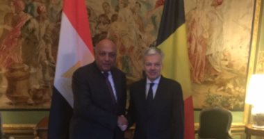 سامح شكرى يطلع نظيره البلجيكى على الرؤية المصرية لمحاربة الإرهاب 