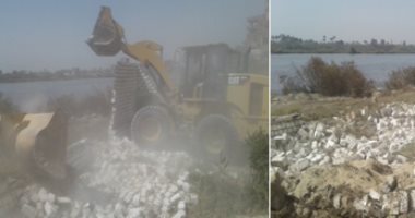 إزالة تعديات على 17 قطعة أرض أملاك دولة بكورنيش النيل بدار السلام