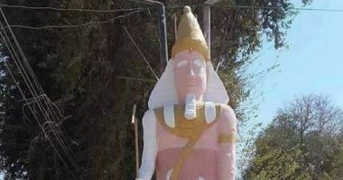 تمثال مشوه لـ"رمسيس الثانى" على مدخل قرية بسوهاج وأحد أبنائها: لا نعرف صانعه