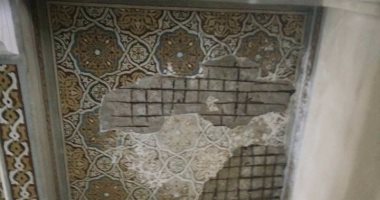 بالصور.. سقوط أجزاء من سقف مسجد "سيدى شبل" الأثرى بمحافظة المنوفية