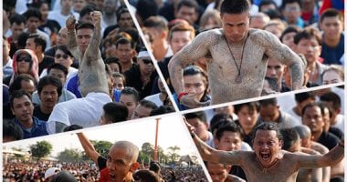 آلاف التايوانيين يحتفلون بمهرجان الوشم المقدس لشحن أجسادهم بالطاقة