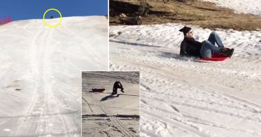 بالفيديو.. بيكيه يستعد لمواجهة فالنسيا بالتزحلق على الجليد