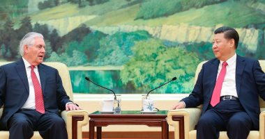 بالصور .. الرئيس الصينى وتيلرسون يؤكدان استعدادهما للتعاون بين البلدين
