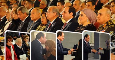 الرئيس السيسى يكرم المرأة المصرية فى عيد الأم