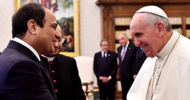 بابا الفاتيكان يشيد بخطوات الرئيس السيسى للنهوض بالدولة المصرية 