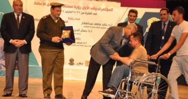 افتتاح المؤتمر الدولى الأول لمتحدى الاعاقة بجامعة المنيا 