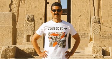 بالصور.. خالد النبوى يستكمل مبادرته come TO Egypt من معبد فيلة بأسوان