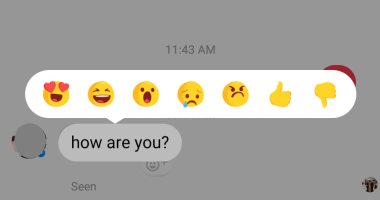 فيس بوك يضيف أزرار المشاعر للرد على رسائل الأصدقاء بماسنجر