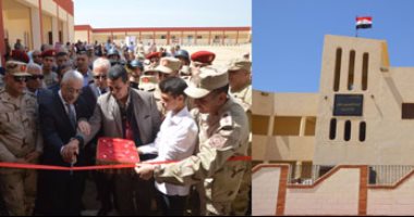 القوات المسلحة تفتتح مدرسة للتعليم الثانوى ووحدة اجتماعية بمدينة رأس سدر