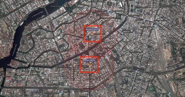 الأقمار الصناعية تكشف عن أماكن وقوع الانفجار فى سان بطرسبرج الروسية
