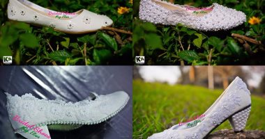 بالصور.. فنانة تبدع تصميمات مبتكرة لأحذية الأفراح الحريمى