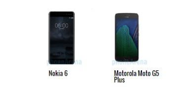 إيه الفرق.. أبرز الاختلافات بين هاتفى نوكيا 6 وMoto G5 Plus