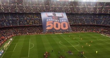 شاهد.. احتفال جماهير برشلونة بهدف ميسي الـ500 أمام أوساسونا