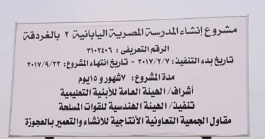 محافظ البحر الأحمر: الانتهاء من إنشاء 23 مدرسة جديدة بتكلفة 110ملايين جنيه 