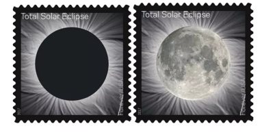 طوابع بريدية متطورة للاحتفال بكسوف الشمس المقبل بالولايات المتحدة
