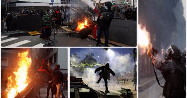 اشتباكات عنيفة بين محتجين وقوات الشرطة فى البرازيل