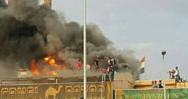 حريق هائل فى بازار بمنطقة السوق بمدينة شرم الشيخ