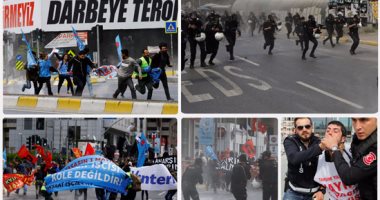 اشتباكات بين الشرطة التركية ومتظاهرين فى مسيرة عيد العمال بإسطنبول