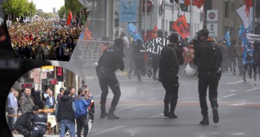 بالصور.. احتجاجات فى عيد العمال بـ6 دول غربية .. وتركيا تقمع المتظاهرين