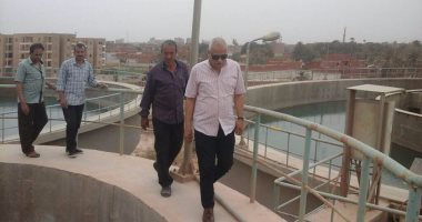 رئيس شركة مياه بنى سويف يتفقد محطة أبو سليم لمتابعة أعمال التطهير والتعقيم