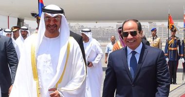 الرئيس السيسي يصل أبو ظبى فى زيارة رسمية لمدة يومين