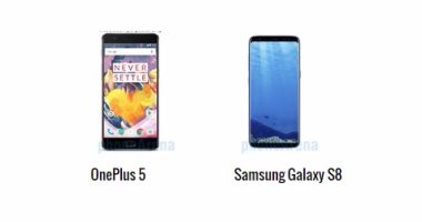 بالمواصفات.. أبرز الفروق بين هاتفى OnePlus 5 وجلاكسى S8
