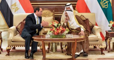 الرئيس السيسى يتبادل مع أمير الكويت التهنئة بحلول عيد الفطر 