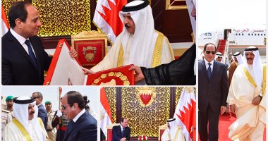 ملك البحرين يمنح الرئيس السيسى وسام الشيخ عيسى آل خليفة