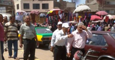 بالصور ..رئيس مدينة منوف يطلق حمله لإزالة الإشغالات بالميادين